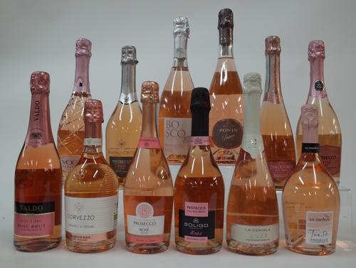 10 BOTTLES PROSECCO AND 2 VINO SPUMANTE ROSÉ