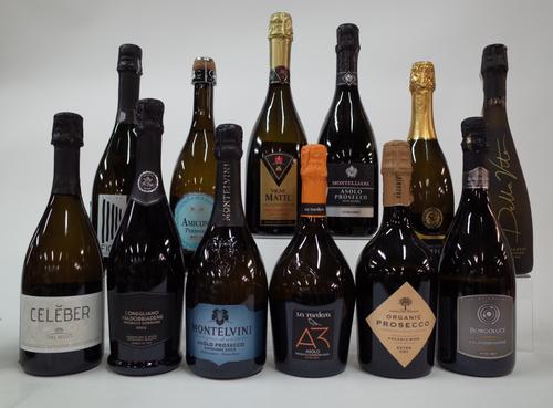 11 BOTTLES PROSECCO AND 1 VINO SPUMANTE