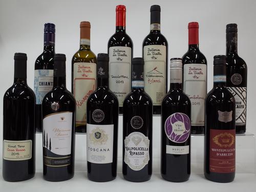 11 BOTTLES ITALIAN RED AND 1 WHITE WINE
