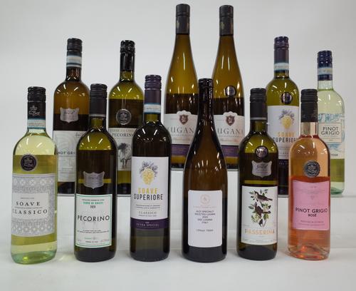 11 BOTTLES ITALIAN WHITE AND 1 ROSÉ WINE