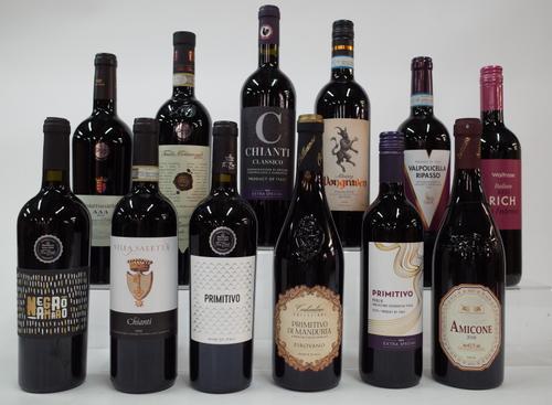 11 BOTTLES ITALIAN AND 1 SPANISH RED WINE