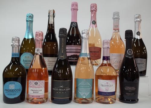 12 BOTTLES WHITE AND ROSÉ PROSECCO