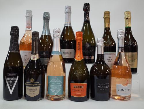 12 BOTTLES WHITE AND ROSÉ PROSECCO