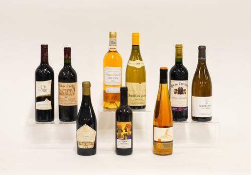 NINE BOTTLES OF MIXED WINES TO INCLUDE MONTMAIN CHABLIS PREMIER CRU 1996 (9)