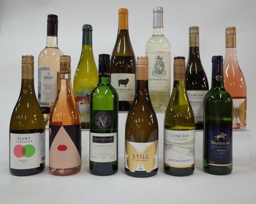 12 BOTTLES ENGLISH WHITE AND ROSÉ WINE