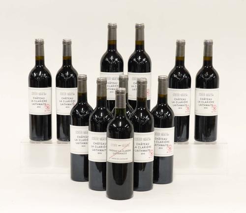 ELEVEN BOTTLES OF 2010 AND ONE BOTTLE OF 2007 CHATEAU LA CLARIERE, LAITHWAITES