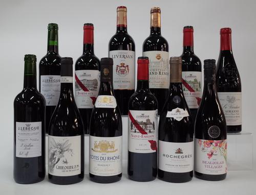 12 BOTTLES FRENCH RED WINE