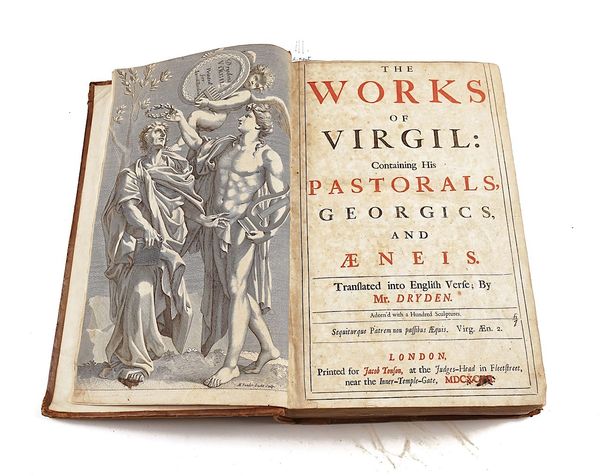 VIRGILIUS MARO, Publius (70-19 BC). The Works ... Translated into English verse; by Mr Dryden, London, 1697, contemporary calf. FIRST EDITION of this translation.