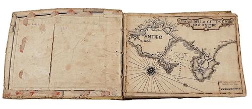 MEDITERRANEAN PORTS AND HARBOURS -  A collection of c. 120 manuscript coastal charts in an album, 230 x 315mm., dated variously 1720-1804.