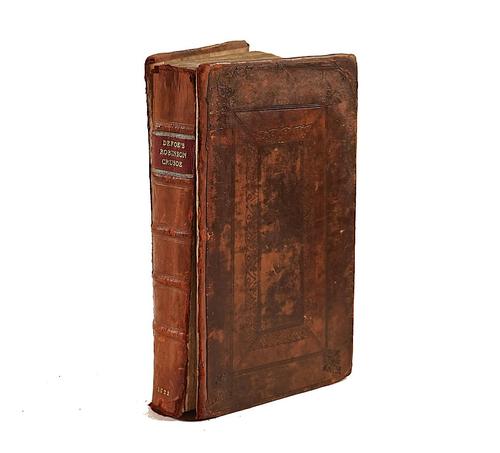 [DEFOE, Daniel (c. 1660-1731)].  The Life and Strange Surprizing Adventures of Robinson Crusoe, London, 1722, contemporary calf. Sixth edition.