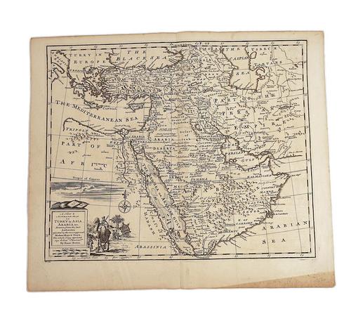 BOWEN, Emanuel (1694-1767). A New and Accurate Map of Turky in Asia, Arabia, [London, c. 1744], engraved map, 350 x 425mm.; with 5 other maps. (6)