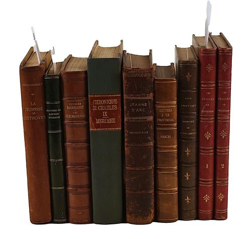 MISCELLANY, FRENCH - Jacques-Gabriel (PROD'HOMME (1871-1956).  La Jeunesse de Beethoven, Paris, 1927, morocco-backed boards, PRESENTATION COPY. With 28 other works in 29 vols. (30)