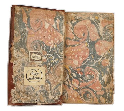 STRACHEY-SENHOUSE COPY - François de Salignac DE LA MOTHE-FÉNELON (1651-1715).  Les Aventures de Telemaque, 1720, vol one only (of 2), contemporary calf. Provenance: LYTTON STRACHEY and ROGER SENHOUSE (labels).