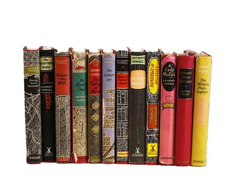 POWELL, Anthony (1905-2000). [A Dance to the Music of Time], London, 1957-77, 12 vols., original cloth, dust-jackets. Mixed editions, but including 8 FIRST EDITIONS. (12)