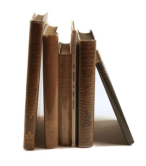 Rubaiyat of Omar Khayyam ... Reproduced from a manuscript written and illuminated by F. Sangorski and G. Sutcliffe, London, [1911], original pictorial cloth gilt. With 6 other editions of the same work. (7)