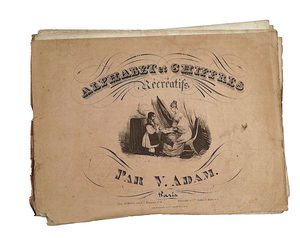 ILLUSTRATED BOOKS - Victor ADAM (1801-[?]66). Alphabets et Chiffres Récréatifs, Paris, [c. 1834], 9 lithographed plates, original pictorial wrappers. With 4 other illustrated books. (5)