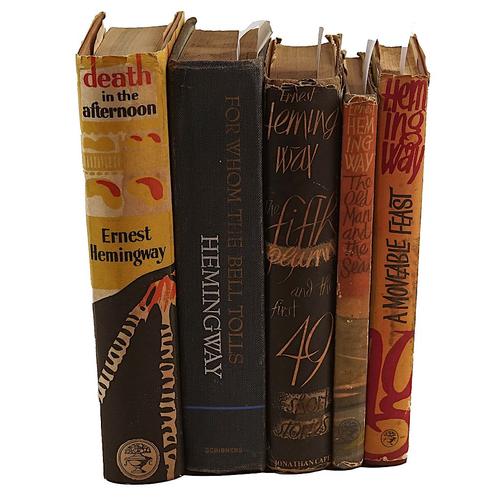 HEMINGWAY, Ernest (1899-1961). Death in the Afternoon, London, 1932, original cloth, dust-jacket. FIRST U.K. EDITION. With 4 other books by the same author. (5)