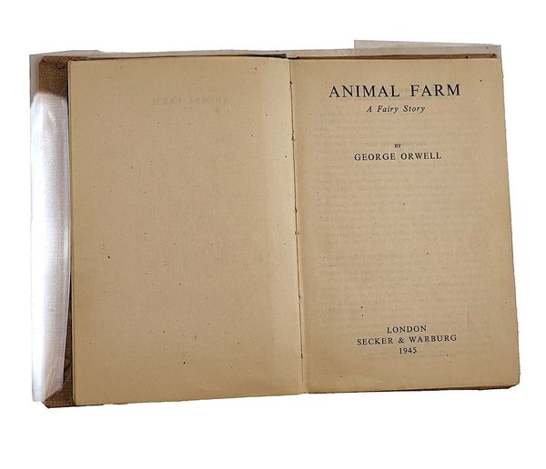 ORWELL, George (1903-50). Animal Farm, London, 1945, original cloth (without the dust-jacket). FIRST EDITION. With 2 other editions of the same work. (3)
