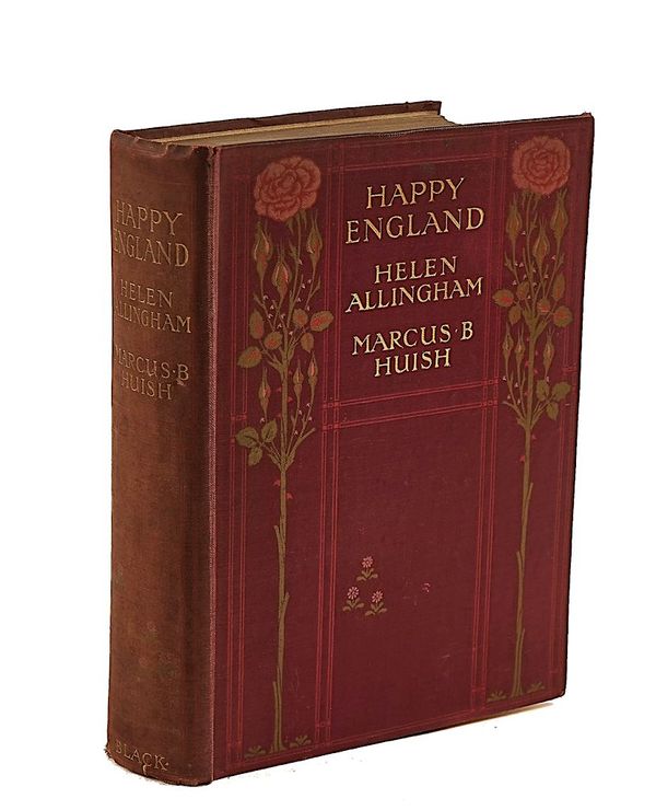 ALLINGHAM, Helen (1848-1926). Happy England, London, 1909, coloured plates, original decorated cloth gilt. SIGNED by Helen Allingham, and further inscribed by Nellie and Henry Allingham.