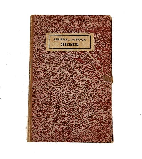 "Mineral and Rock Specimens", [No place, early 20th-century], 40 specimens contained in a compartmentalised book box, with tie.