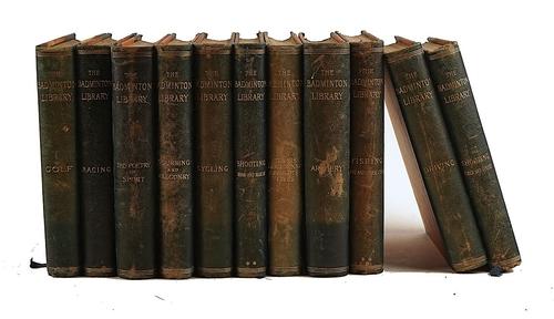 THE BADMINTON LIBRARY OF SPORTS AND PASTIMES - Horace G. HUTCHINSON (1859-1932). Golf, London, 1890, original half dark blue morocco gilt. ONE OF 250 "LARGE PAPER COPIES." With 28 other vols. from the same series, all "large paper" copies. (29)