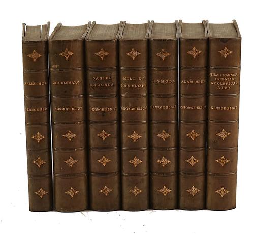 ELIOT, George (1819-80). [Novels], London, [c. 1895], 7 vols., contemporary green half morocco gilt. (7)
