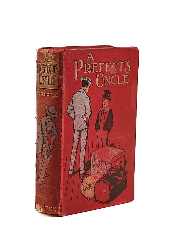 WODEHOUSE, P. G. (1881-1975).  A Prefect's Uncle, London, 1903, 8 plates, original coloured pictorial cloth. FIRST EDITION, first issue.