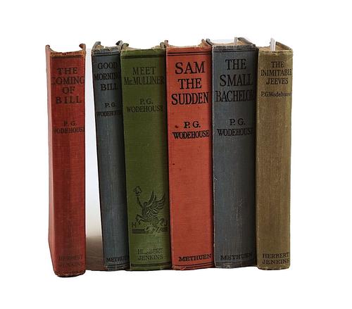 WODEHOUSE, P. G. (1881-1975).  The Coming of Bill, London, 1920, original red cloth. FIRST U.K. EDITION. With 5 other books by the same author, all FIRST EDITIONS without dust-jackets. (6)
