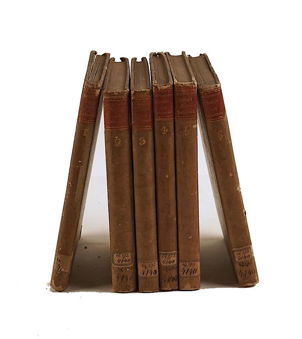 WIEDEMANN, Christian Rudolph Wilhelm (1770-1840). Archiv für Zoologie und Zootomie, Berlin, 1800, 6 vols., folding plates, contemporary green paper boards. FIRST EDITION. (6)
