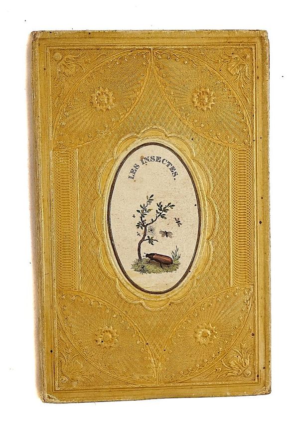 DECORATIVE FRENCH PAPER AND CLOTH BINDINGS - Les Insectes, [Paris, c. 1825], original yellow decorated paper boards. With c. 30 others. (qty)