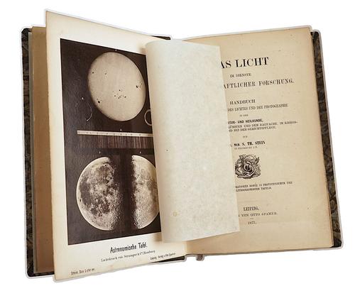 STEIN, Sigmund Theodor (1840-91). Das Licht in Dienste Wissenschaftlicher Forschung, Leipzig, 1877, large 8vo, plates and illustrations, modern boards. FIRST EDITION.