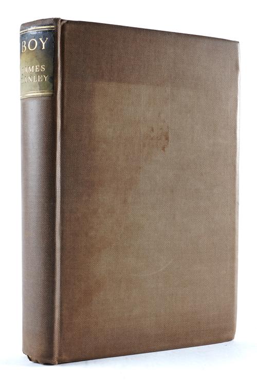 HANLEY, James (1897-1985). Boy, London, 1931, 8vo, original buckram, FIRST EDITION, NUMBER 23 OF 145 COPIES SIGNED BY THE AUTHOR, PRESENTATION COPY, inscribed, and with a typed letter by the author. Gibbs A6a.