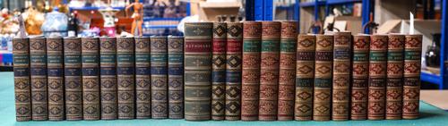 BINDINGS - George GROTE (1794-1871). A History of Greece, London, 1888, 10 vols., contemporary blue full prize calf gilt.  With 6 other 19th-century works of related interest in 13 vols., all attractively-bound in prize calf gilt. (23)