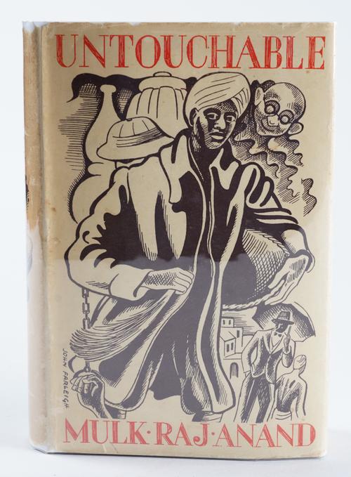 ANAND, Mulk Raj (1905-2004). Untouchable, London, 1935, 8vo, preface by E. M. Forster, original cloth, dust-jacket. FIRST EDITION, PRESENTATION COPY, inscribed, "With kindly wishes, from Mulk Raj Anand, Daily Worker Bazaar, 18/12/37." RARE.