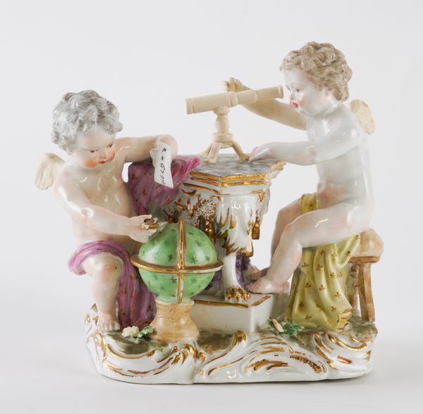 A MEISSEN FIGURE GROUP EMBLEMATIC OF ASTRONOMY