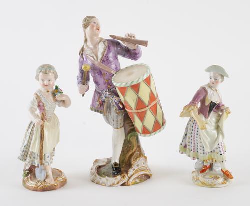 THREE MEISSEN FIGURES