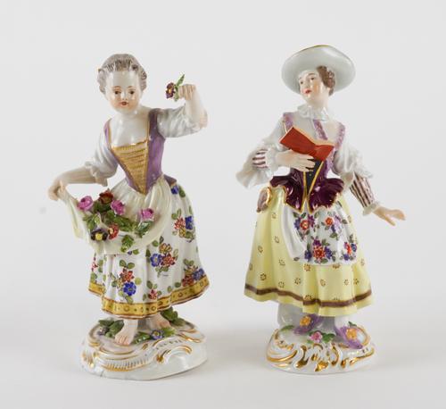 TWO MEISSEN FIGURES OF YOUNG WOMEN (2)