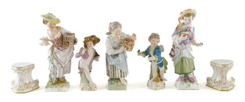 FIVE BERLIN PORCELAIN FIGURES
