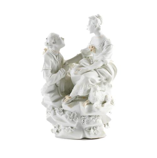 A DERBY BISCUIT GROUP OF THE ALPINE SHEPHERDESS