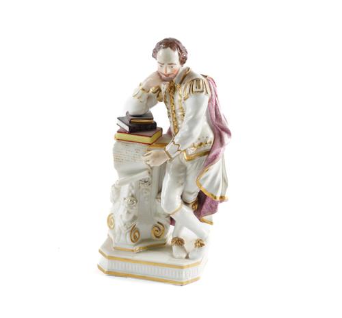 A BLOOR DERBY FIGURE OF SHAKESPEARE