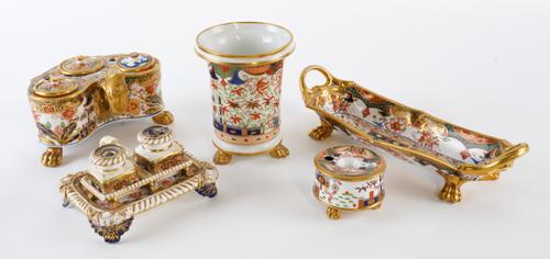 A GROUP OF SPODE `967' PATTERN PORCELAIN