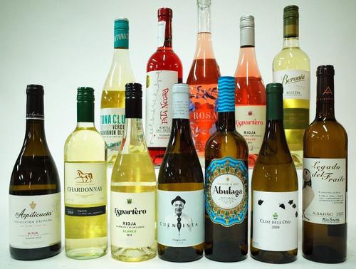 12 BOTTLES SPANISH WHITE AND ROSE WINE