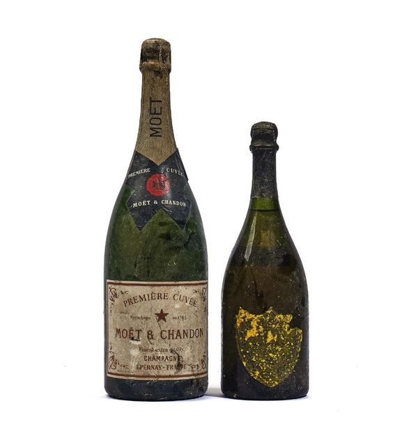 A 75CL BOTTLE OF DOM PERIGNON 1971 VINTAGE CHAMPAGNE AND A MAGNUM OF MOET & CHANDON PREMIERE CUVEE CHAMPAGNE