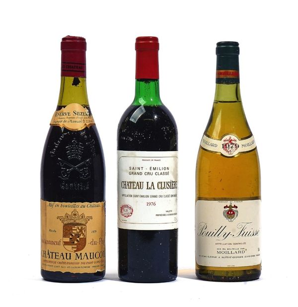 A SELECTION OF FIVE BOTTLES OF FRENCH WINE INCUDING A BOTTLE OF CHATEAU PHELAN SEGUR 1972 (5)