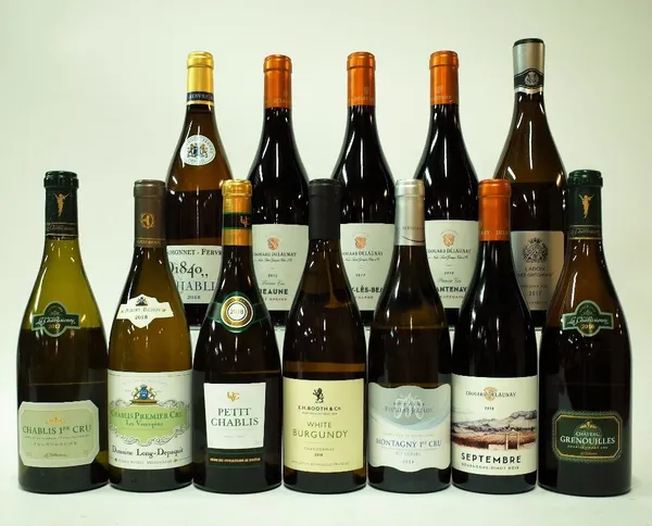 12 BOTTLES FRENCH RED AND WHITE WHITE WINE