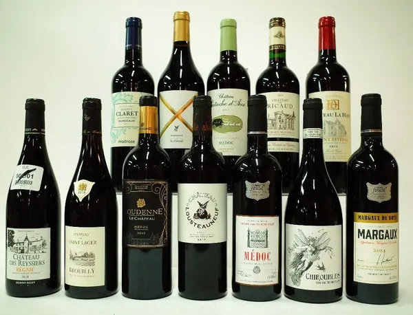 12 BOTTLES FRENCH RED WINE