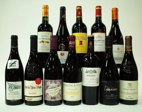 12 BOTTLES FRENCH RED WINE