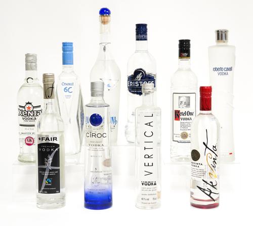A COLLECTION OF TEN BOTTLES OF EUROPEAN VODKA (10)