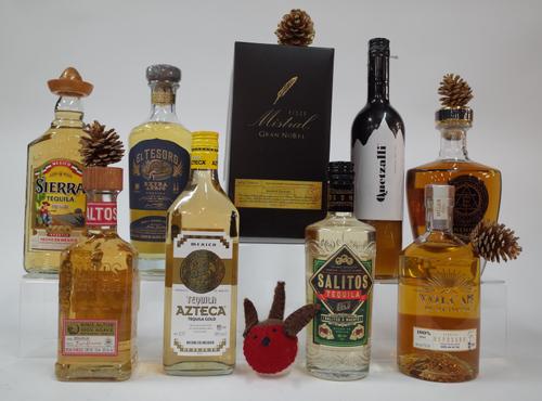 8 BOTTLES TEQUILA AND 1 PISCO