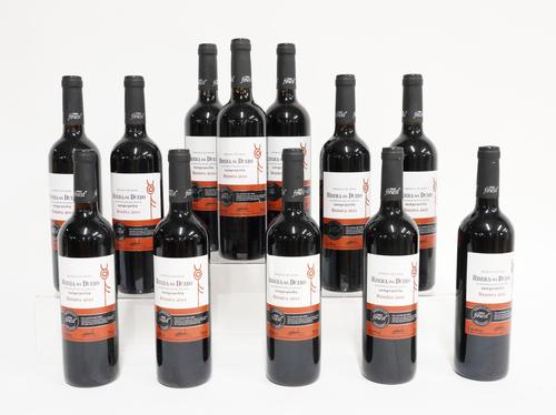 TWELVE BOTTLES OF RIBERA DEL DUERO TEMPRANILLO RESERVA 2011 (12)